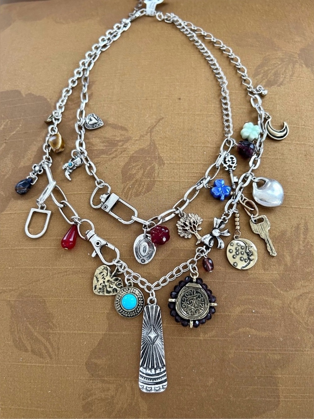 Free People Maxamillion World Traveler Charm Necklace NWT